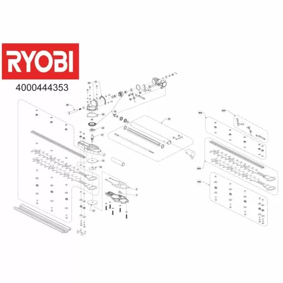 Ryobi AHF05 Spare Parts List Serial No: 4000444353