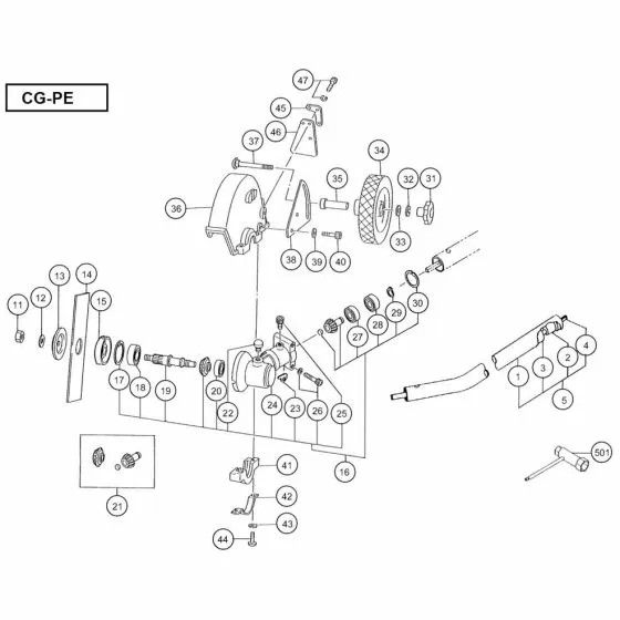 Hitachi CG-PE Spare Parts List