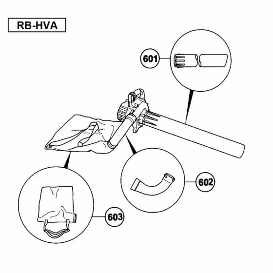 Hitachi RB-HVA Spare Parts List
