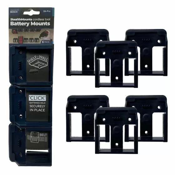 Bosch 18v Battery Mounts (6 Pack)