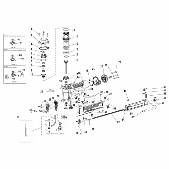 Bostitch BT125-1 Spare Parts List