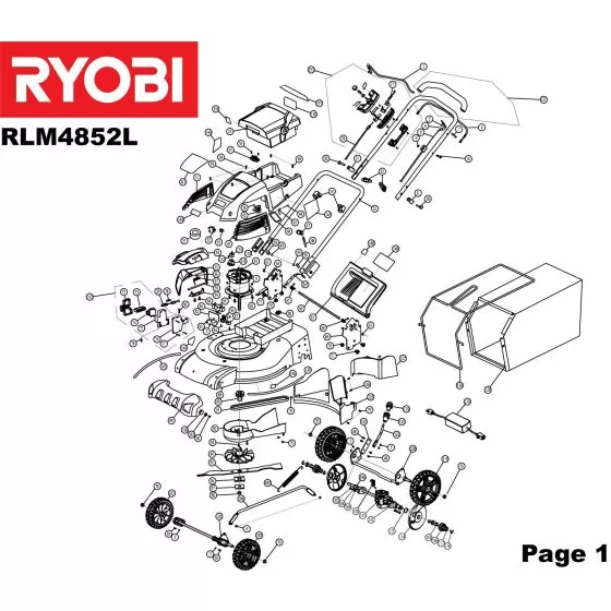 Ryobi RLM4852L LABEL 5131027032 Spare Part Type: 5133000681