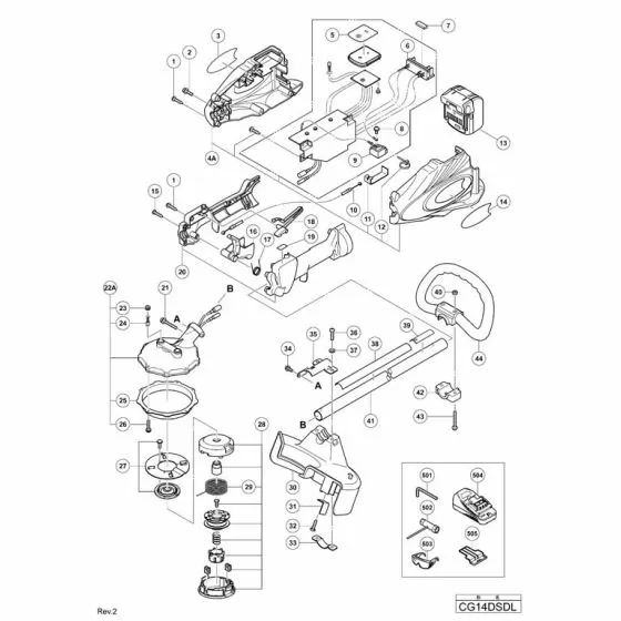 Hitachi CG14DSDL Spare Parts List