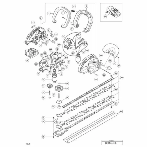 Hitachi CH14DSL Spare Parts List