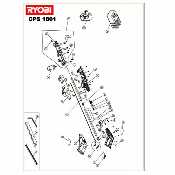Buy A Ryobi CPS1801 Spare part or Replacement part for Your Pruner and Fix Your Machine Today
