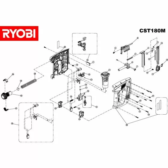 Buy A Ryobi CST180M Spare part or Replacement part for Your stapler and Fix Your Machine Today