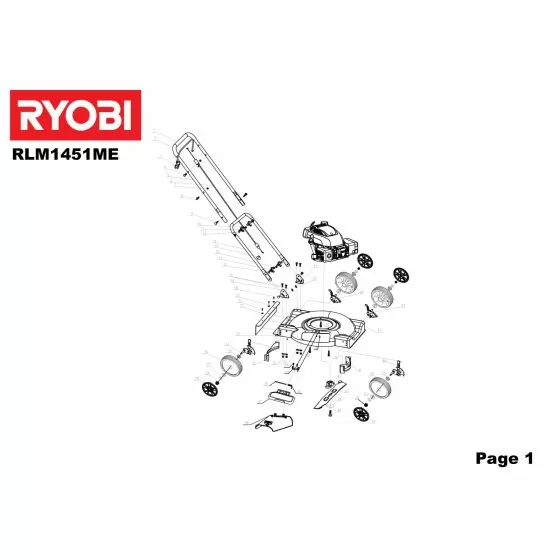 Ryobi RLM1451ME GASKET 5131016866 Spare Part Type: 5133001702