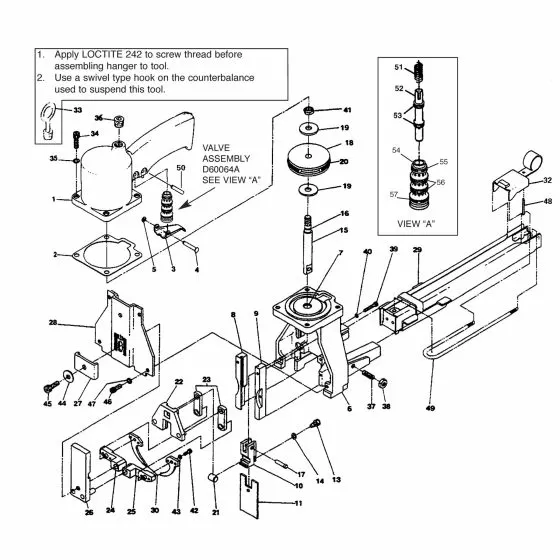 Bostitch D16-2AD Spare Parts List