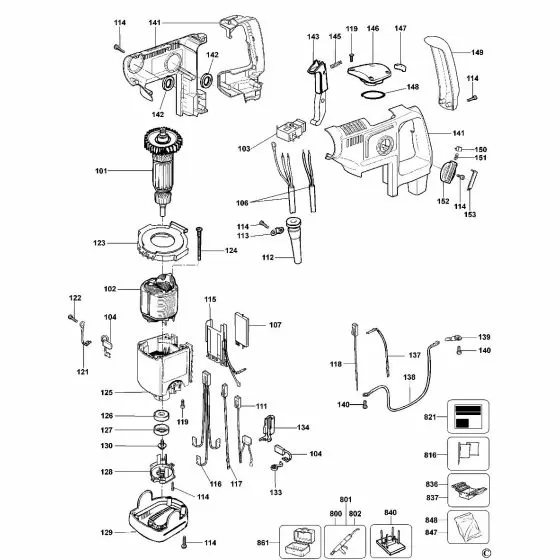 Dewalt DW568K Spare Parts List Type 1