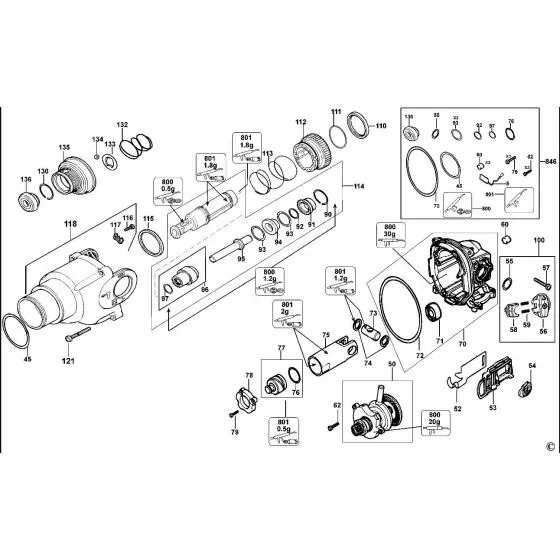 Dewalt DW543 Spare Parts List Type 3