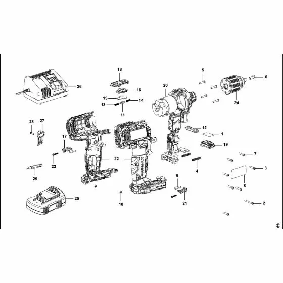 Stanley FMC600 Spare Parts List Type 1