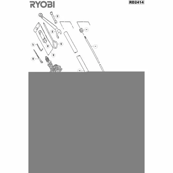 Ryobi RD2414 Spare Parts List Type: 1000018225