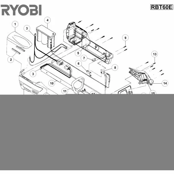 Buy A Ryobi RBT60E Spare part or Replacement part for Your Cordless Line Trimmer and Fix Your Machine Today