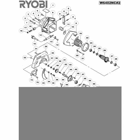 Buy A Ryobi W6402C Spare part or Replacement part for Your Circular Saw and Fix Your Machine Today
