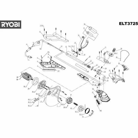 Ryobi ELT3725 MOTOR Item discontinued Spare Part 
