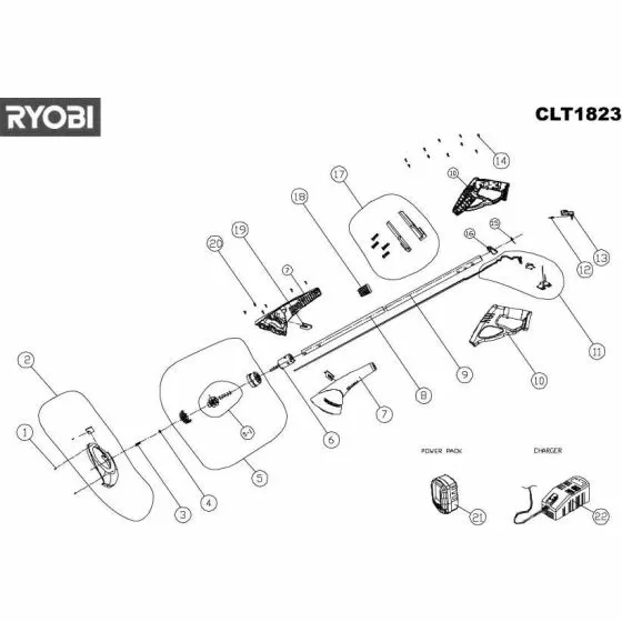 Buy A Ryobi CLT1823 Spare part or Replacement part for Your Line Trimmer and Fix Your Machine Today