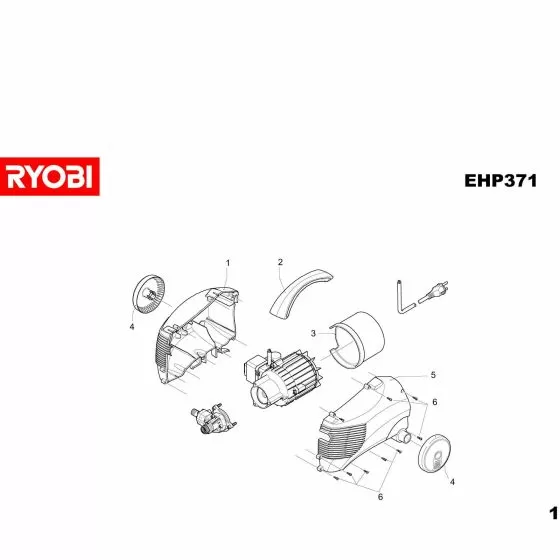Ryobi EHP371 Spare Parts List Type: 21000015238