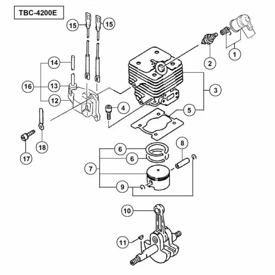 Buy A Tanaka TBC-4200E IGNITION COIL ASS'Y 6687657 Spare Part