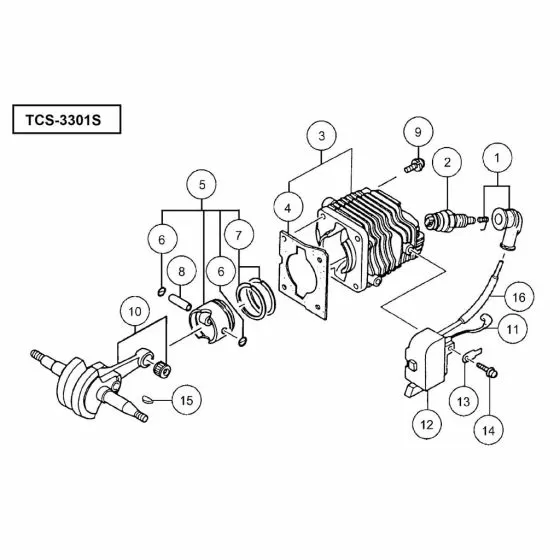 Tanaka TCS-3301S Spare Parts List