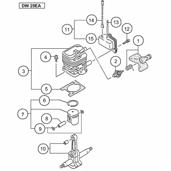Hitachi DW25EA Spare Parts List