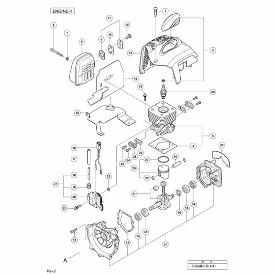 Hitachi CG24EKD Spare Parts List