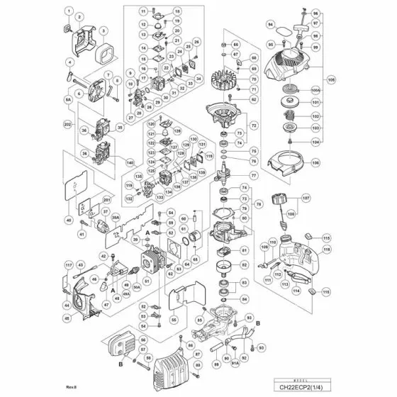 Hitachi CH22ECP2 Spare Parts List