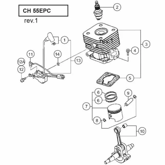 Hitachi CH55EPC Spare Parts List