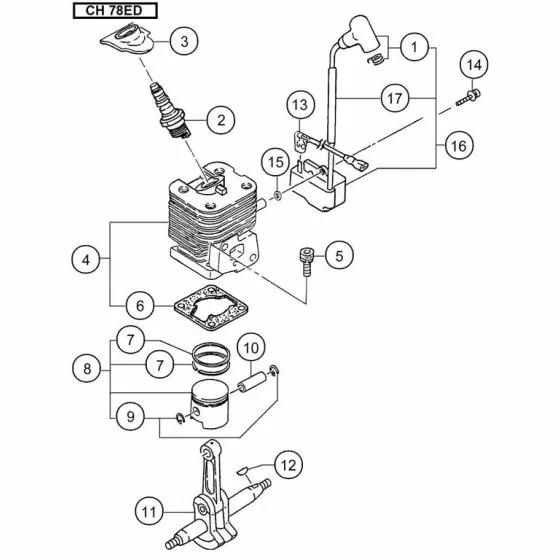 Hitachi CH78ED Spare Parts List
