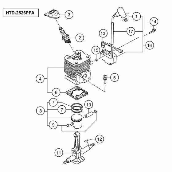Hitachi HTD-2526PFA Spare Parts List