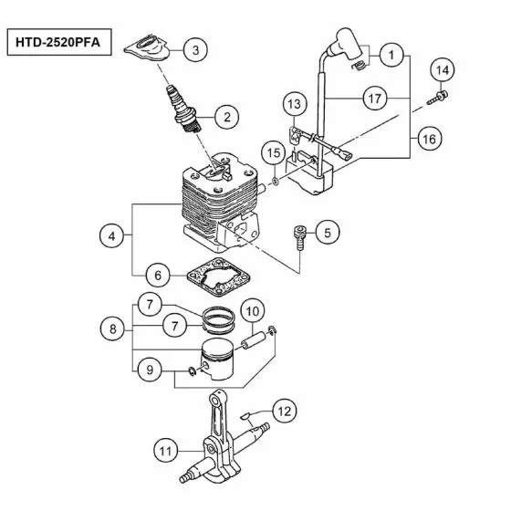 Hitachi HTD-2520PFA Spare Parts List