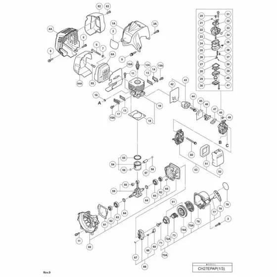 Hitachi CH27EPAP Spare Parts List