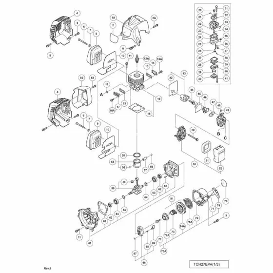 Tanaka TCH27EPA Spare Parts List
