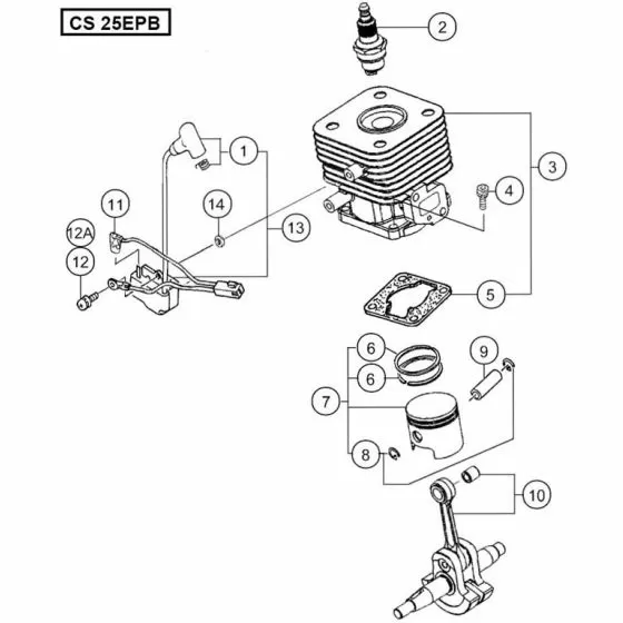 Hitachi CS25EPB Spare Parts List