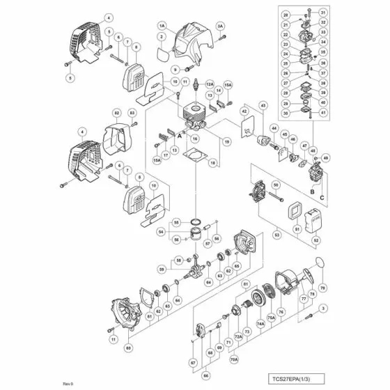 Tanaka TCS27EPA Spare Parts List