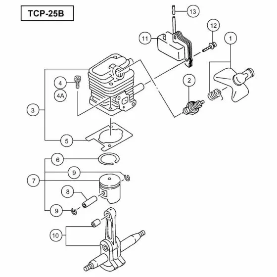 Tanaka TCP-25B Spare Parts List