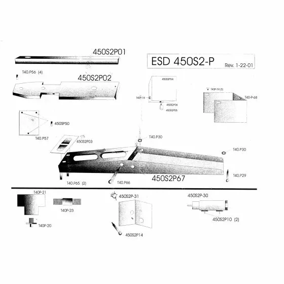 Bostitch ESD-450S2P Spare Parts List