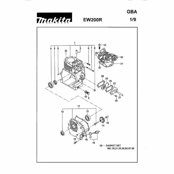 Buy A Makita EW200R CAUTION LABEL EW200R/ST EW200R 0642006410 Spare Part and Fix Your Water Pump Today