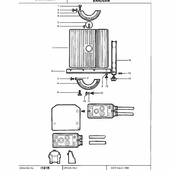 Dewalt BS1310-AD Spare Parts List Type 1