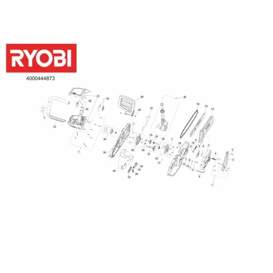 Ryobi OCS1825 GEAR BOX COVER 5131037506 Spare Part Serial No: 4000444873
