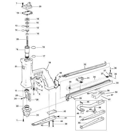 Bostitch P50CR-10B Spare Parts List