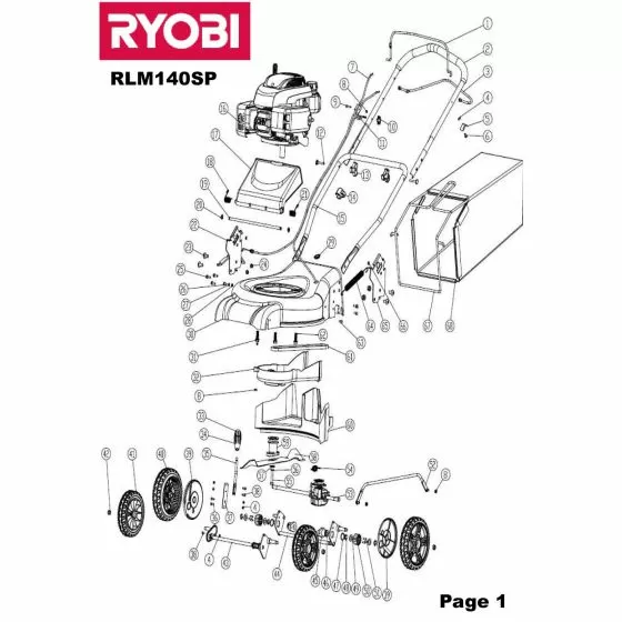Ryobi RLM140SP DRIVE BAIL HLM140SP Item discontinued Spare Part 