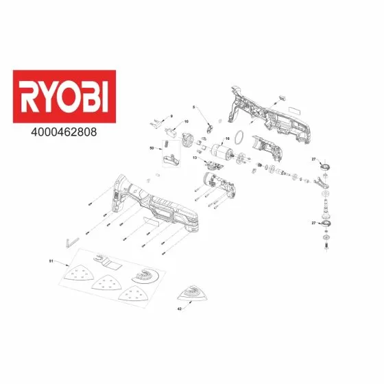 Ryobi R18MT30 TRIGGER 5131042158 Spare Part Serial No: 4000462808