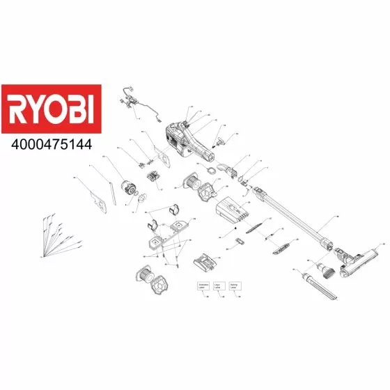 Ryobi R18SV70 SCREW 5131043406 Spare Part Serial No: 4000475144