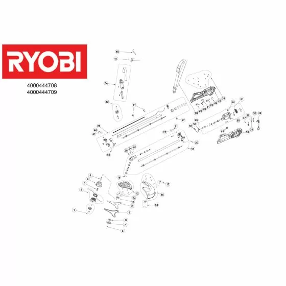 Ryobi RBC1226I Spare Parts List Type: 513300506
