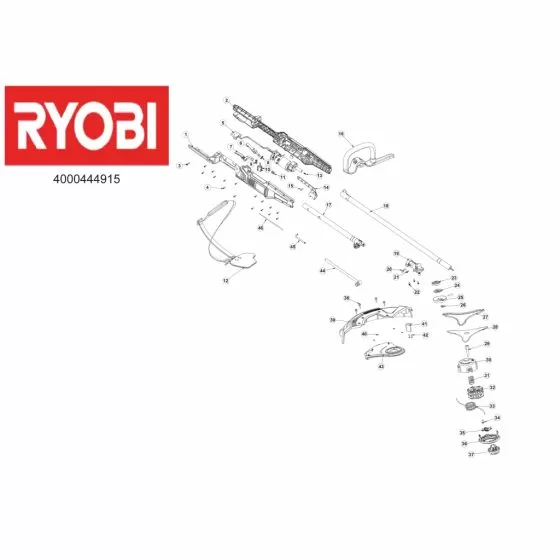 Ryobi RBC36C38E26 RUBBER PLATE 5131035568 Spare Part Serial No: 4000444915