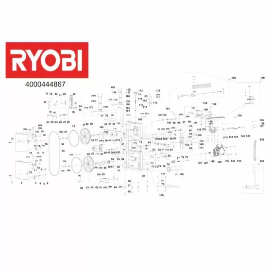 Ryobi RBS904 WASHER 5131038626 Spare Part Serial No: 4000444867