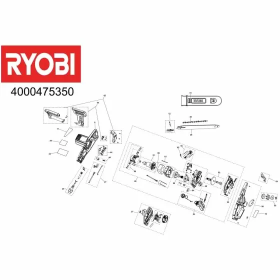 Ryobi RCS1835B LABEL 5131041993 Spare Part Serial No: 4000475350