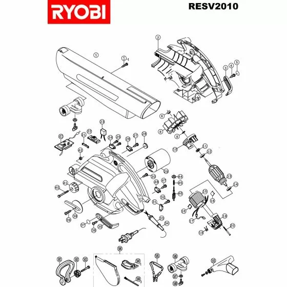 Buy A Ryobi RESV2010 Spare part or Replacement part for Your Vacuum and Fix Your Machine Today