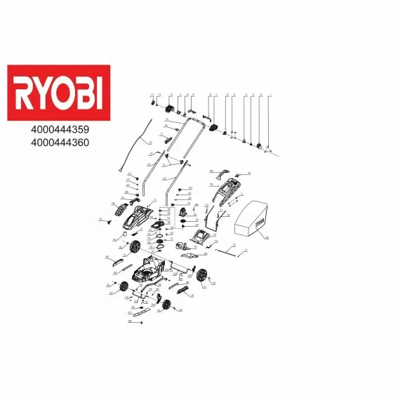 Ryobi RLM13E33S GUIDE WASHER 5131037039 Spare Part Type: 5133002344 Exploded Parts Diagram