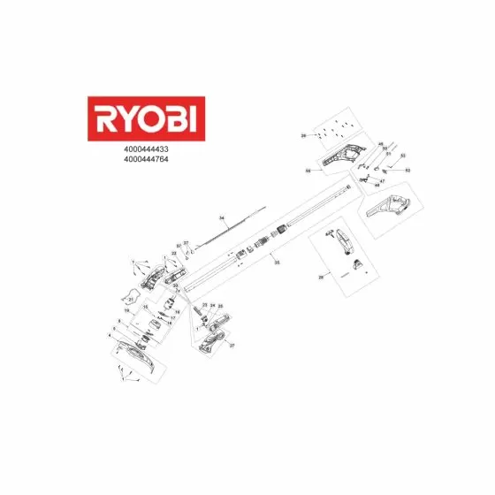Ryobi RLT183115 Spare Parts List Serial No: 4000444433
